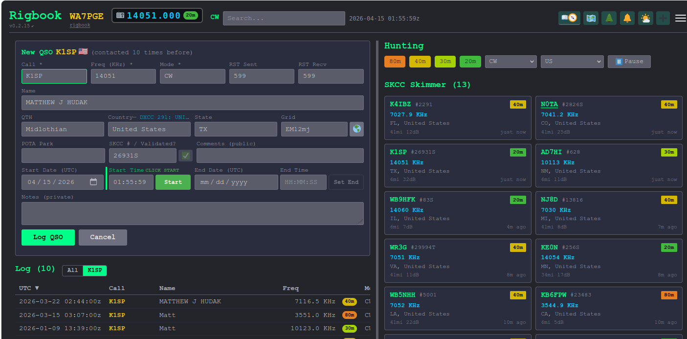 Rigbook dual-pane layout showing light and dark theme options